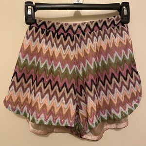 Lovers + Friends Chevron Knit Shorts